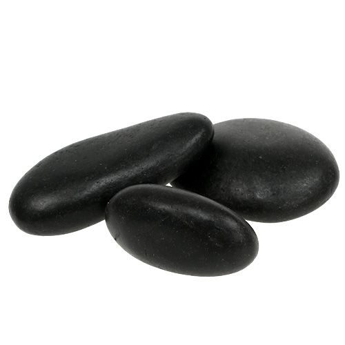 Floristik24 Pebbles black 4cm - 7cm 1kg