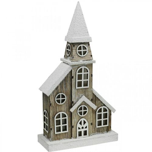 Floristik24 Light house wooden church Christmas church wooden church H45cm