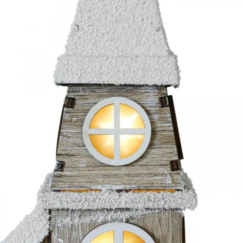Floristik24 Light house wooden church Christmas church wooden church H45cm