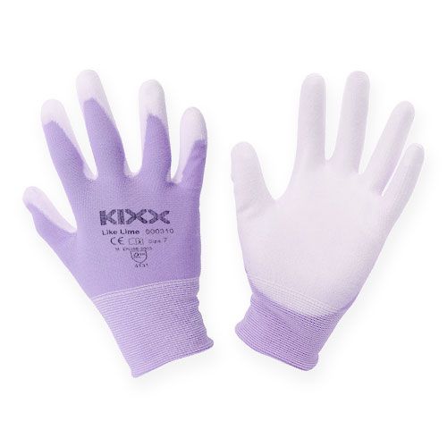 Product Kixx garden gloves size 7 white, lilac