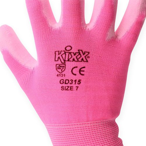 Product Kixx garden gloves size 7 pink, pink