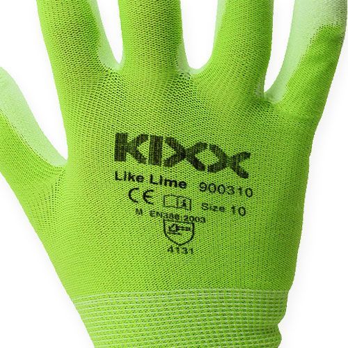 Product Kixx garden gloves light green, lime size 10