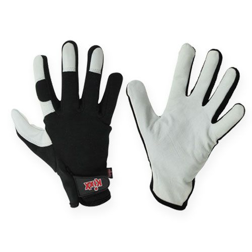 Floristik24 Kixx Lycra Gloves Size 10 Black, Light Gray