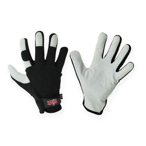 Floristik24 Kixx Lycra Gloves Size 8 Black, Light Gray