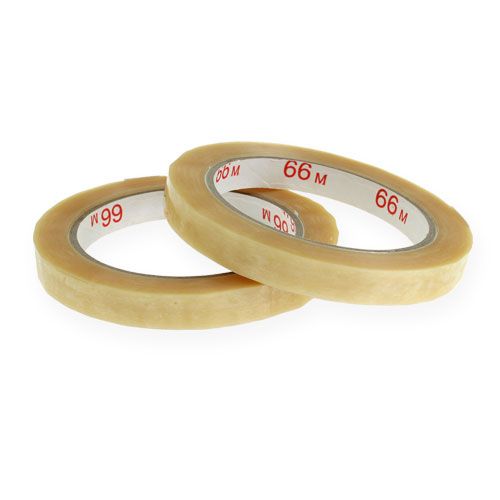 Floristik24 Adhesive tape 12mm x 66m PVC neutral 12 pcs