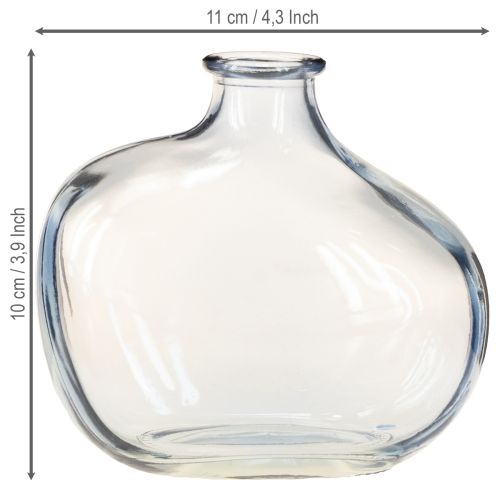 Product Small glass vase clear modern mini vase glass 11×6×10cm 3pcs