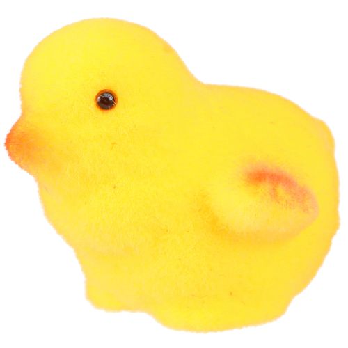 Product Small Easter Chicks Yellow Orange Flocked H4.5cm 18 pcs
