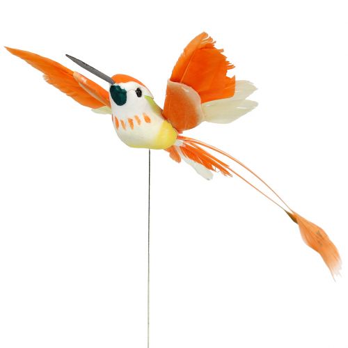 Floristik24 Hummingbird on the wire to plug Pink, Orange 17cm 6pcs
