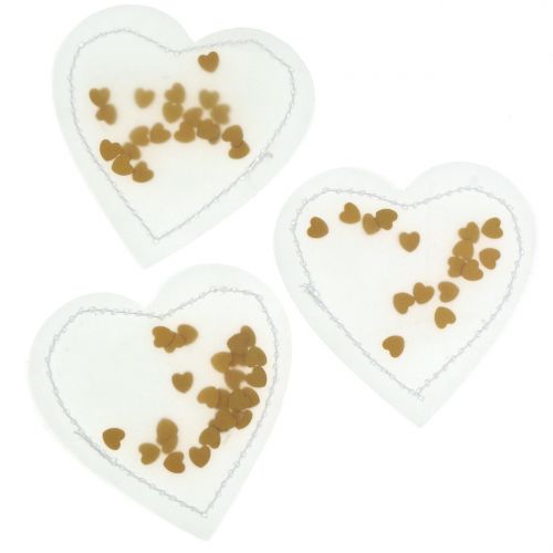 Confetti heart gold 5cm 24 pcs