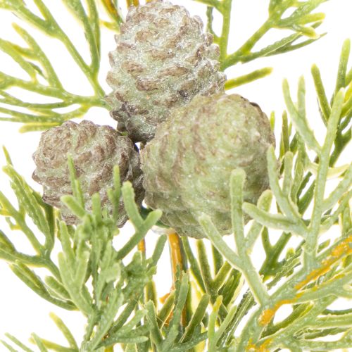 Artificial Conifer Branch with Pine Cones for Decorations 39cm Set of 4 | Floristik24.co.uk