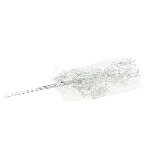 Floristik24 Coral branch with mica white L32cm 3pcs