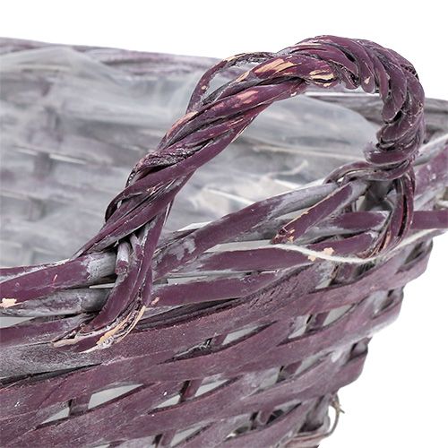 Floristik24 Basket angular 29cm x 23cm H10cm deep purple