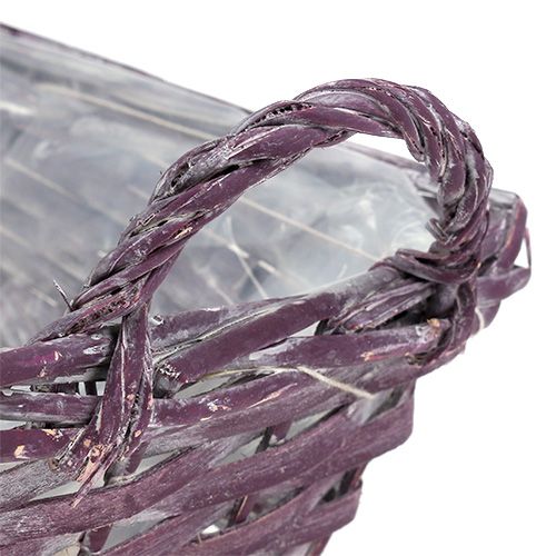 Floristik24 Basket angular dark purple 25cm x 18cm H10cm