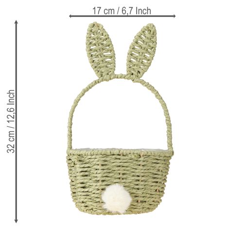 Product Cute Easter bunny-shaped planter basket for festive indoor decoration, 32cm