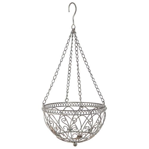 Floristik24 Hanging basket metal flower basket antique look Ø25cm H56cm
