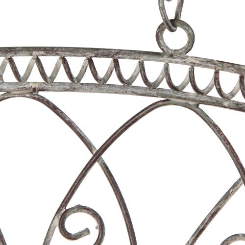 Floristik24 Hanging basket metal flower basket antique look Ø25cm H56cm
