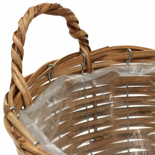 Product Basket wicker basket with handles Ø30cm height 22cm for planting