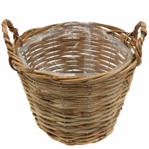 Floristik24 Basket wicker basket with handles Ø30cm height 22cm for planting