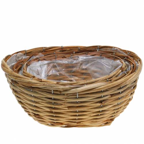 Floristik24 Basket flower basket x3 oval set with three sizes very stable