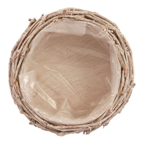Floristik24 Wicker basket plant basket washed white Ø25cm H11cm