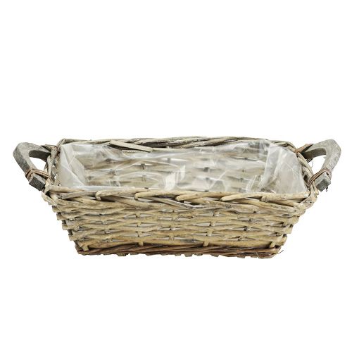 Floristik24 Raffia basket square nature 27cm x 19cm