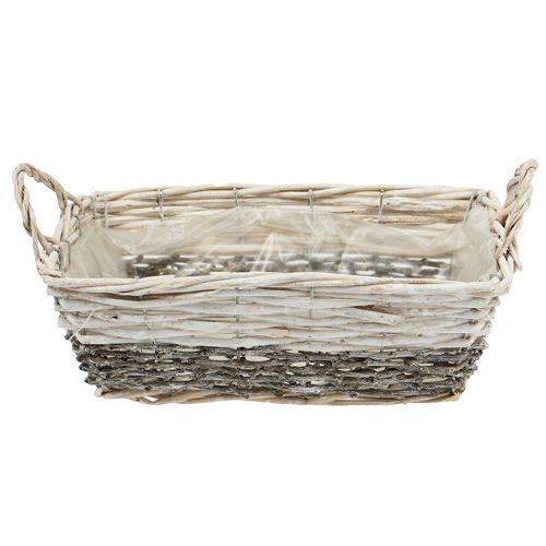Floristik24 Square plant basket washed white 20x28.5 cm