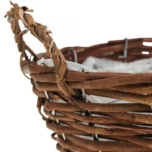 Product Braided basket with handles Plant basket Decorative basket Ø29×H13cm