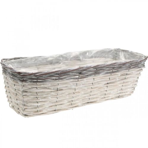 Floristik24 Woven Basket White, Brown Plant Basket 41×17×12.5cm