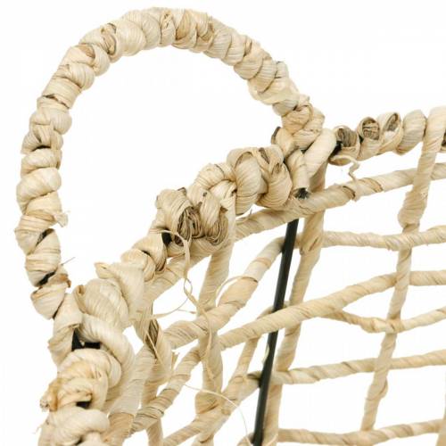 Product Wicker basket made of seagrass, decorative basket, storage basket, handle basket round Ø36/28 set of 2