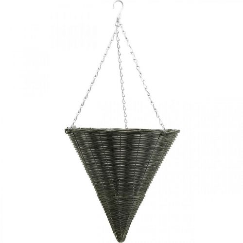 Floristik24 Basket light cone bag gray Ø35cm H37cm