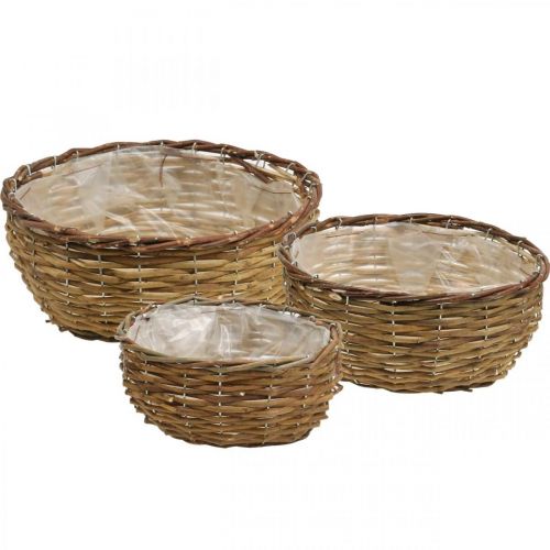 Product Basket bowl natural plant basket wicker basket Ø21.5/26/Ø31cm set of 3