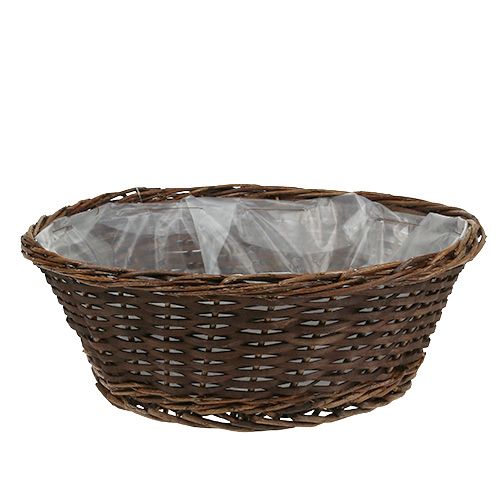 Floristik24 Basket bowl around Ø40cm H14.5cm unpeeled