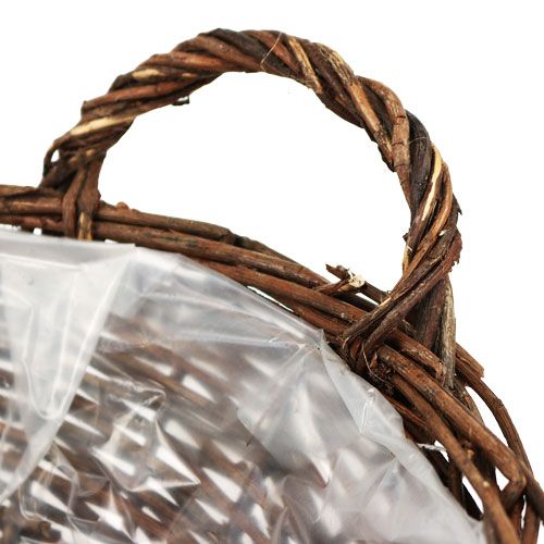 Floristik24 Basket bowl Ø18cm round unpeeled