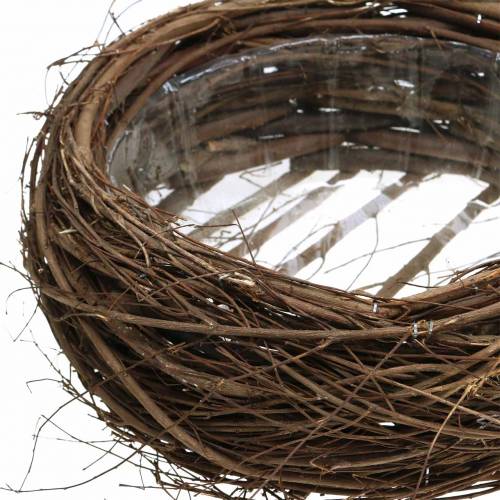 Product Basket bowl Easter basket dark brown Ø26 / Ø15cm set of 2