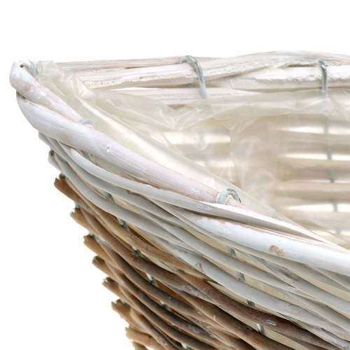 Product Basket boat white, nature 55cm x 17cm