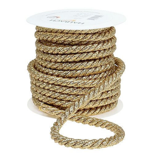 Floristik24 Cord gold 10mm 10m