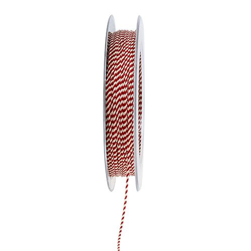 Floristik24 Cord Red-White 1mm 25m