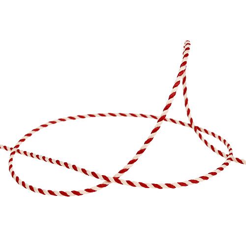 Floristik24 Cord Red-White 1mm 25m