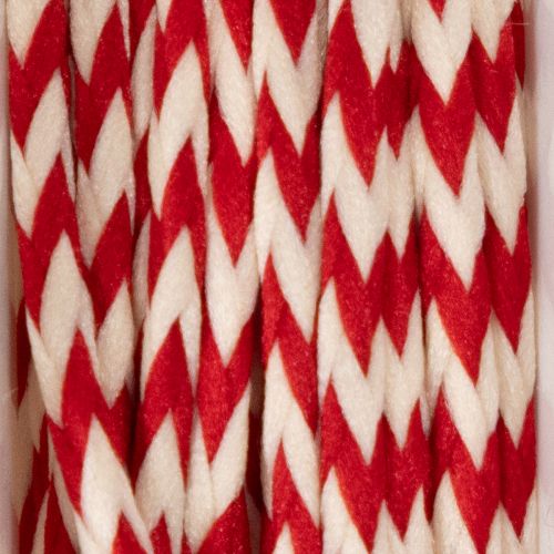 Red and White Zigzag Twine on