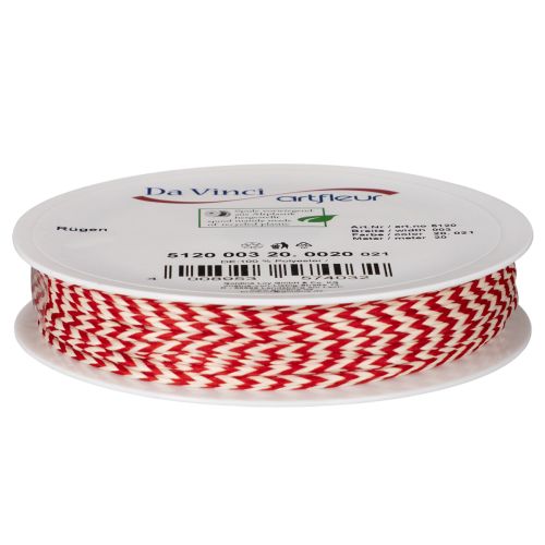 Red and White Zigzag Twine on