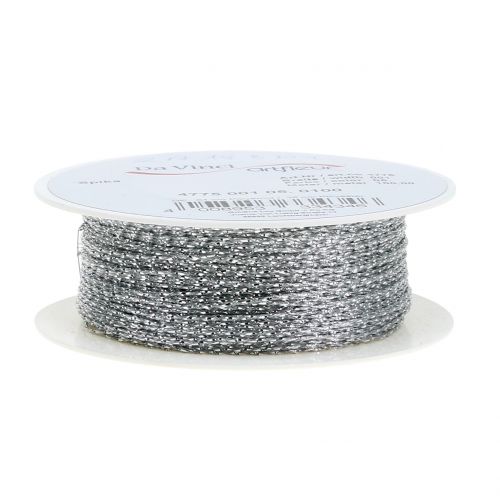 Floristik24 Cord silver Ø1mm 100m