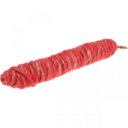 Floristik24 Felt cord vintage cord for crafting red 30m