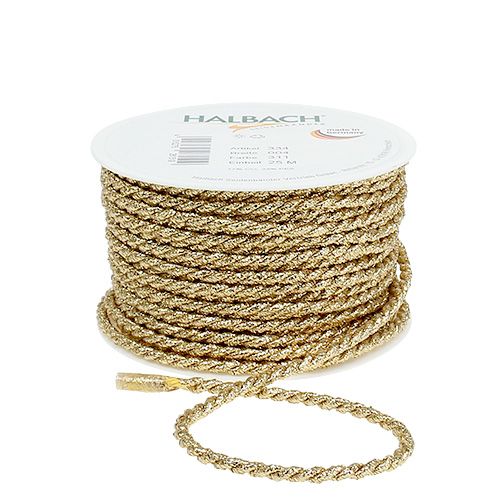 Product Cord ribbon gold 4mm 25m