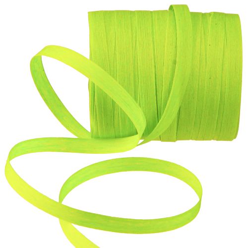 Product Ruffle Ribbon Cotton Sustainable Ribbon Green 10mm 100m