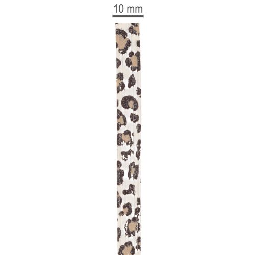 Leopard Print Curling Ribbon Cotton 10mm x 100m for Decorative Use | Floristik24.co.uk