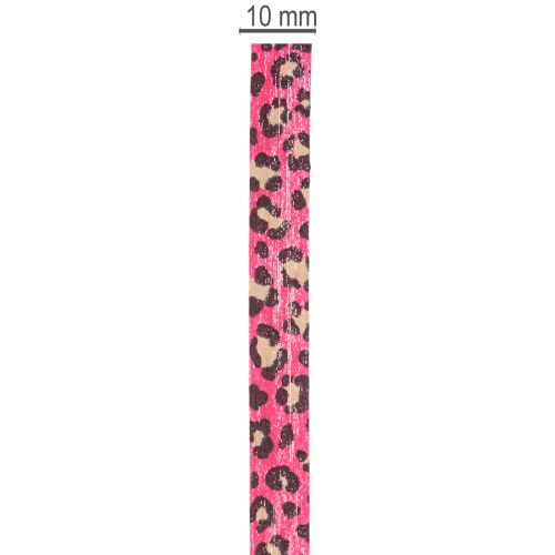Pink Leopard Print Curling Ribbon 10mm x 100m for Gift Wrapping and Crafting | Floristik24.co.uk