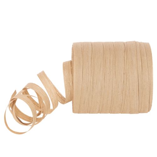 Cotton Curling Ribbon Beige 10mm x 100m buy online | Floristik24.co.uk