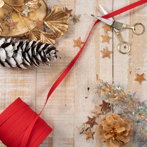 Red Curling Ribbon Sustainable Gift Wrapping Roll 10mm x 100m | Floristik24.co.uk