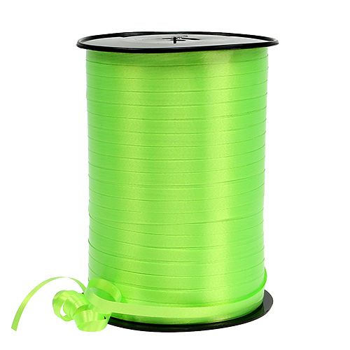 Floristik24 Ruffle ribbon apple green 4.8mm 500m