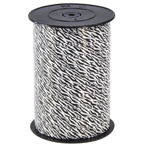 Decorative Ribbon Black White Curling Ribbon Safari 10mm 100m